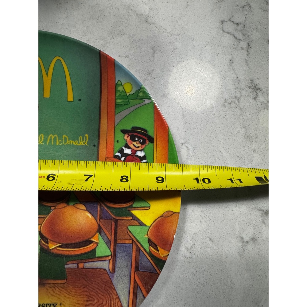 Vintage 1989 McDonald's "Hamburger University" Melamine Plate Ronald& Hamburglar - Picture 6 of 6